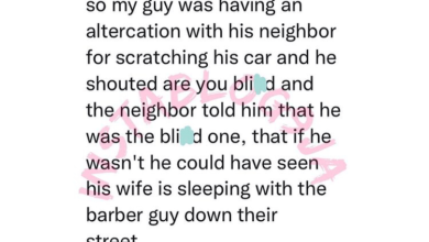 If You Weren’t Blind You Could Have Seen Your Wife Is Sleeping With The Barber- Man Tells Neighbour During Argument