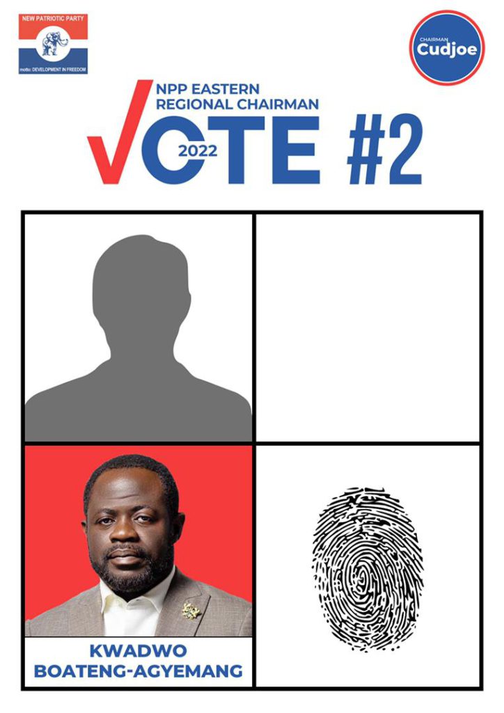 NPP elections: Kwadwo Boateng-Agyemang picks number 2 on ballot paper