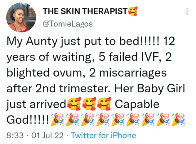 Lady Rejoices As Her Aunty Welcomes Baby After 12 Years Of Trying And 2 Miscarriages
